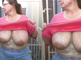 गर्भवती, विशाल स्तन, पफ्फ़ी निप्प, शिथिल स्तन